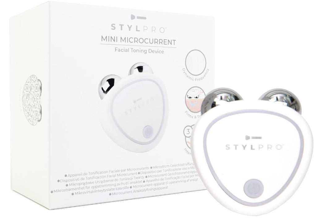 STYLPRO Mini Microcurrent Facial Toning Device – Firming & Lifting, Non-Invasive, Long Lasting, Time Saving, Home Facial, Microcurrent Technology, 3 Intensity Settings, Rechargeable, Portable
