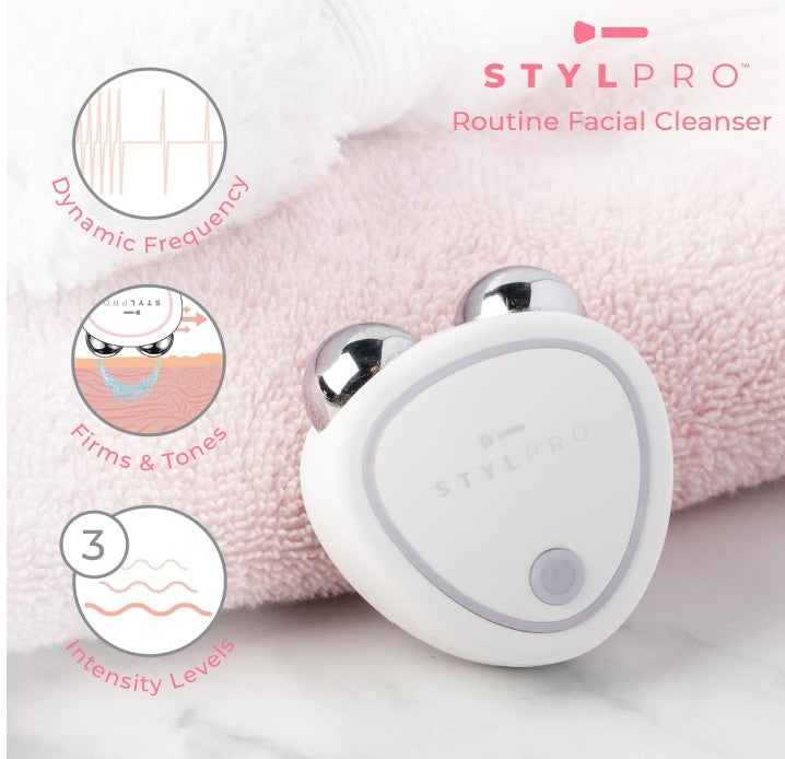STYLPRO Mini Microcurrent Facial Toning Device – Firming & Lifting, Non-Invasive, Long Lasting, Time Saving, Home Facial, Microcurrent Technology, 3 Intensity Settings, Rechargeable, Portable
